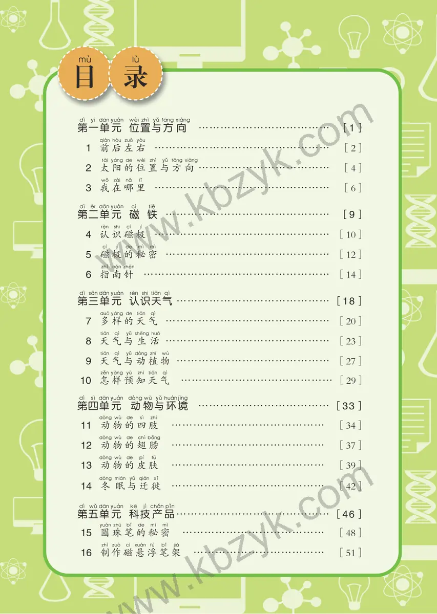 青岛版五四制二年级科学下册