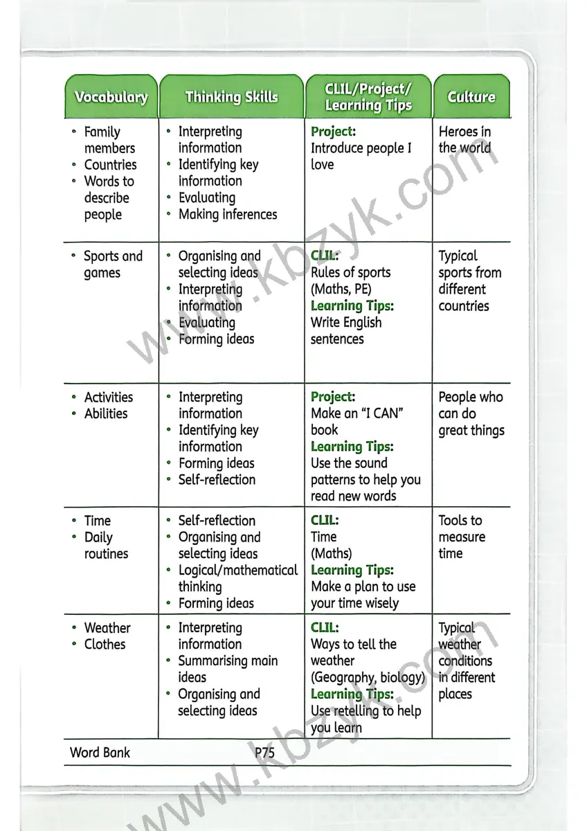 北师大版四年级英语下册