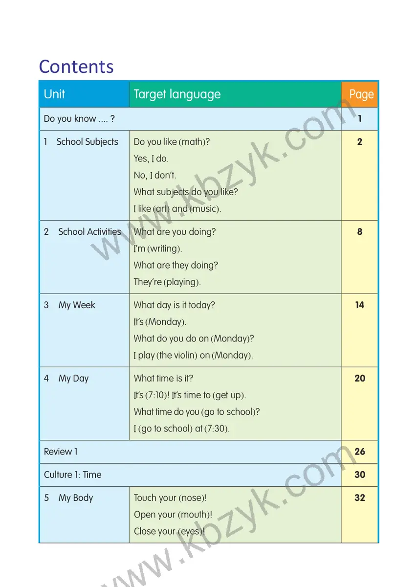 粤人版四年级英语上册