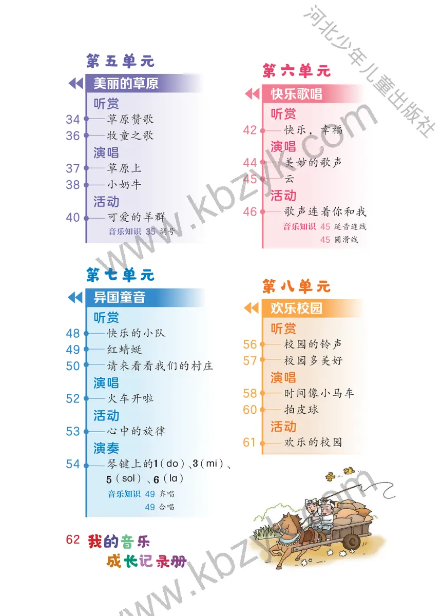 冀少版三年级音乐上册