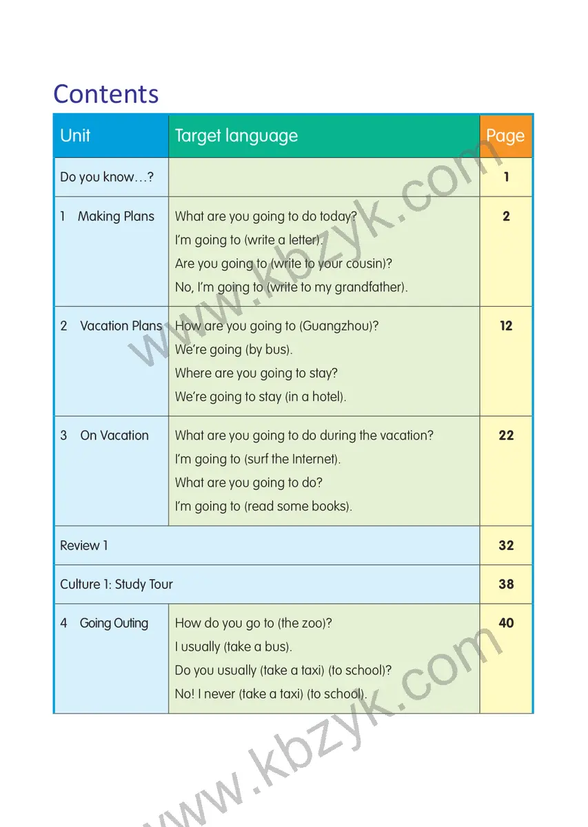 粤人版五年级英语下册
