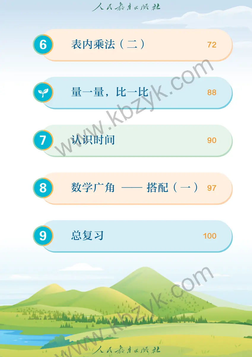 人教版二年级数学上册