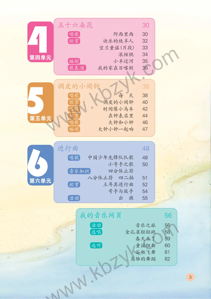 鲁教版五四制二年级音乐下册