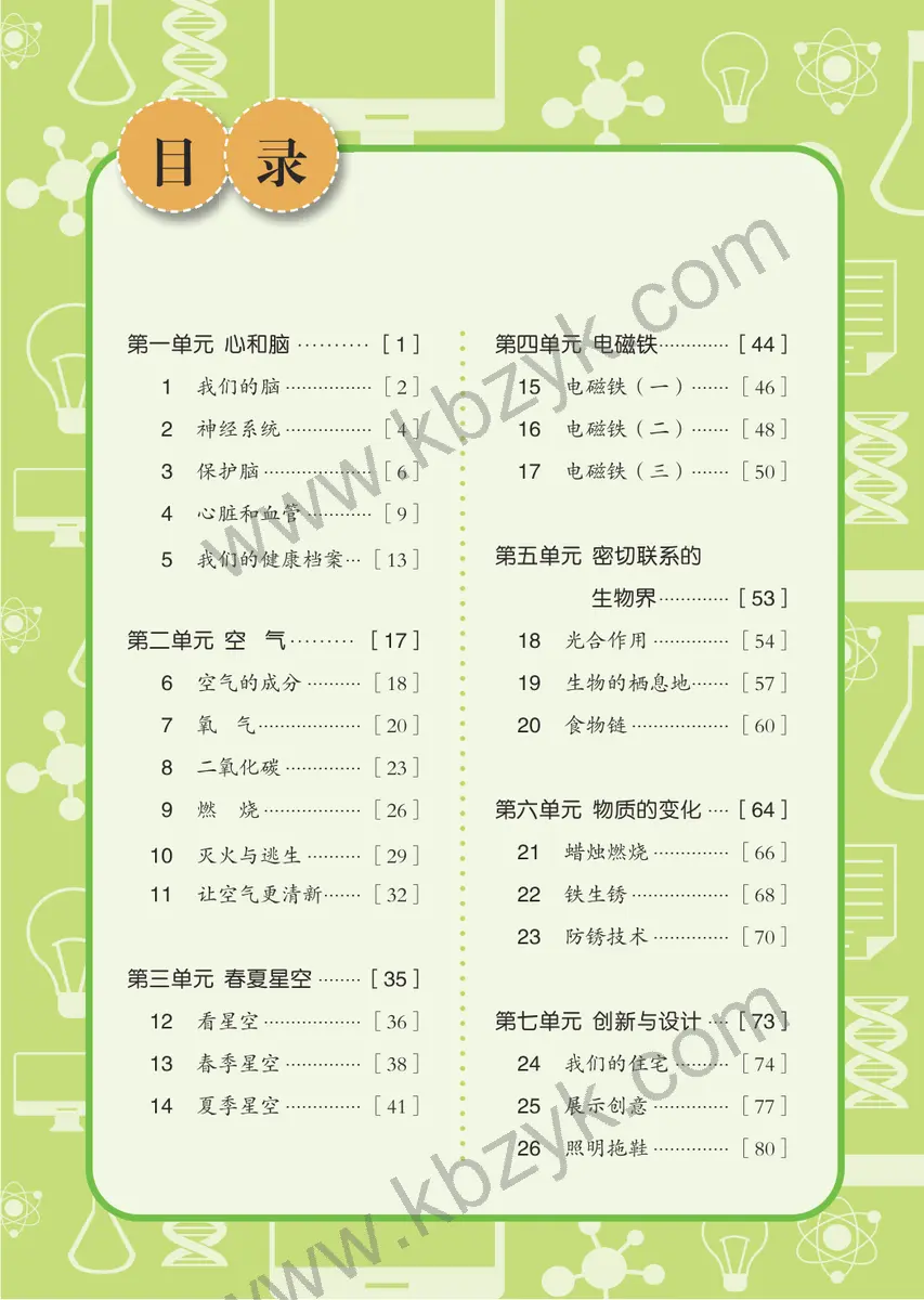 青岛版五年级科学下册
