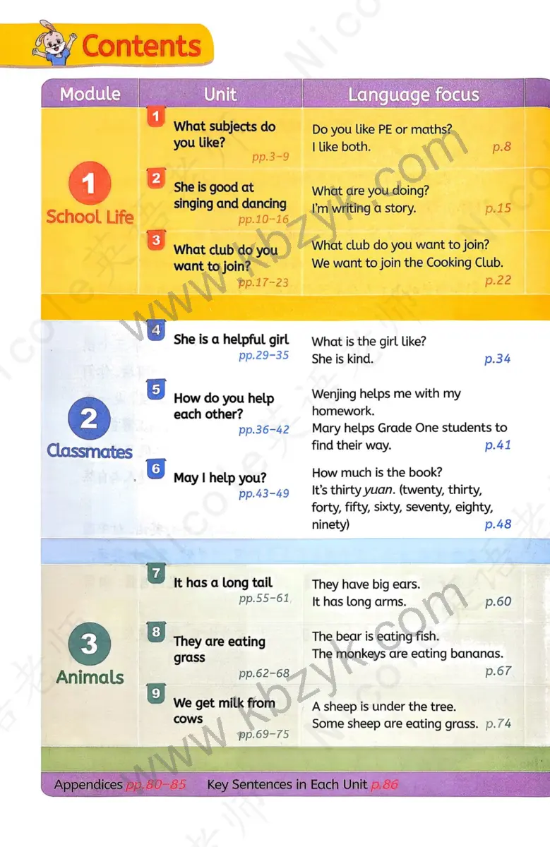 湘教版四年级英语下册