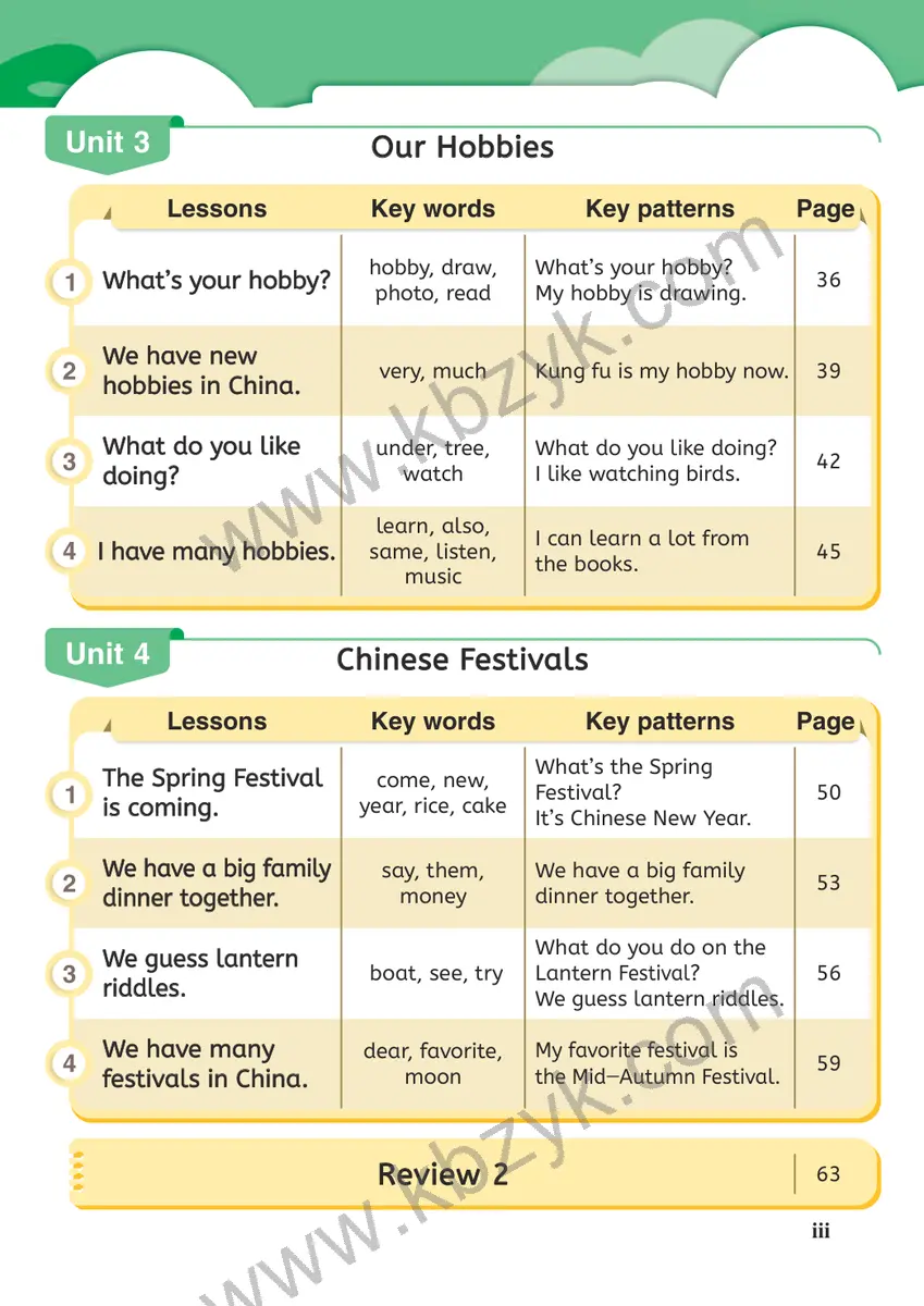 闽教版四年级英语上册