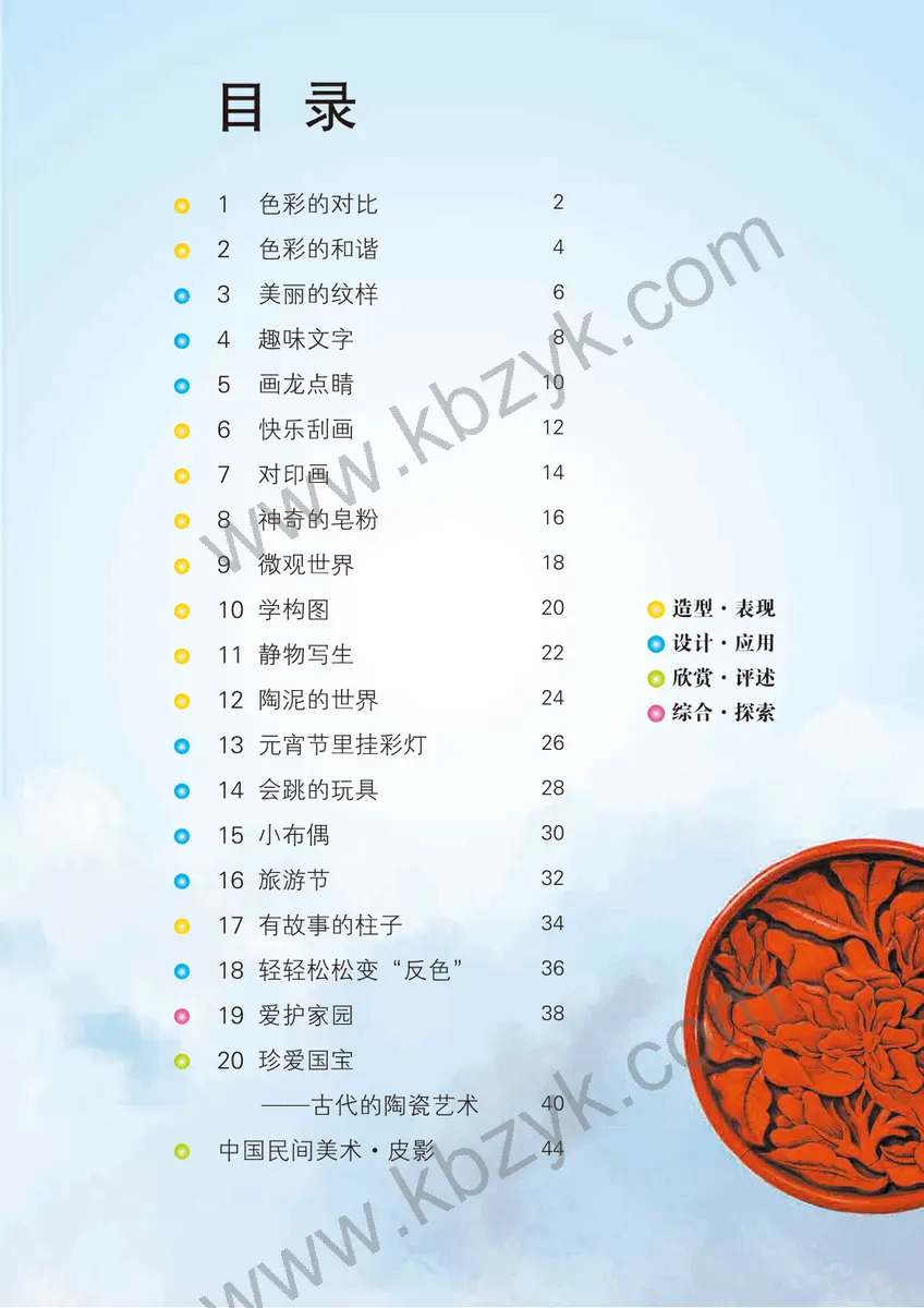 鲁教版五四制五年级美术上册