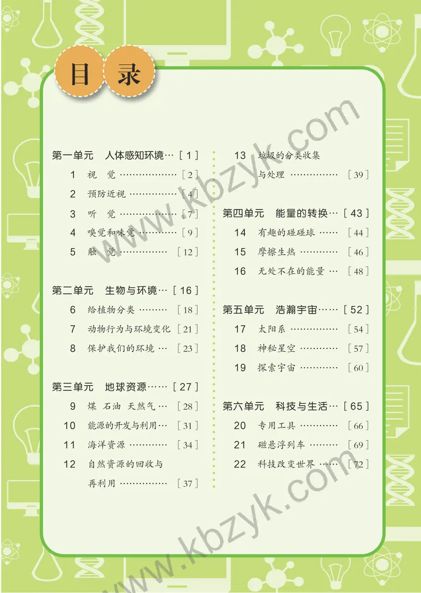青岛版六年级科学下册