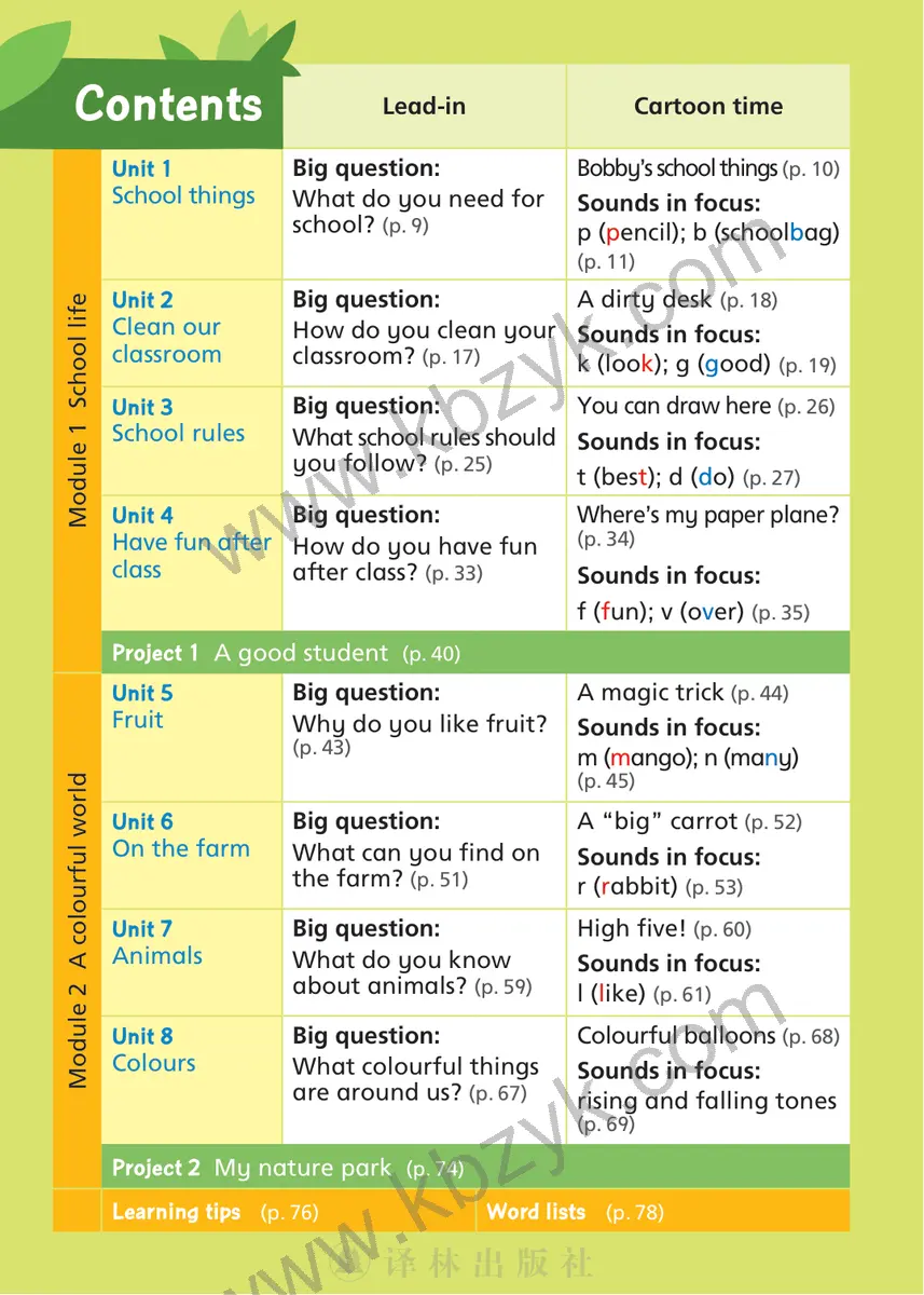 译林版三年级英语下册