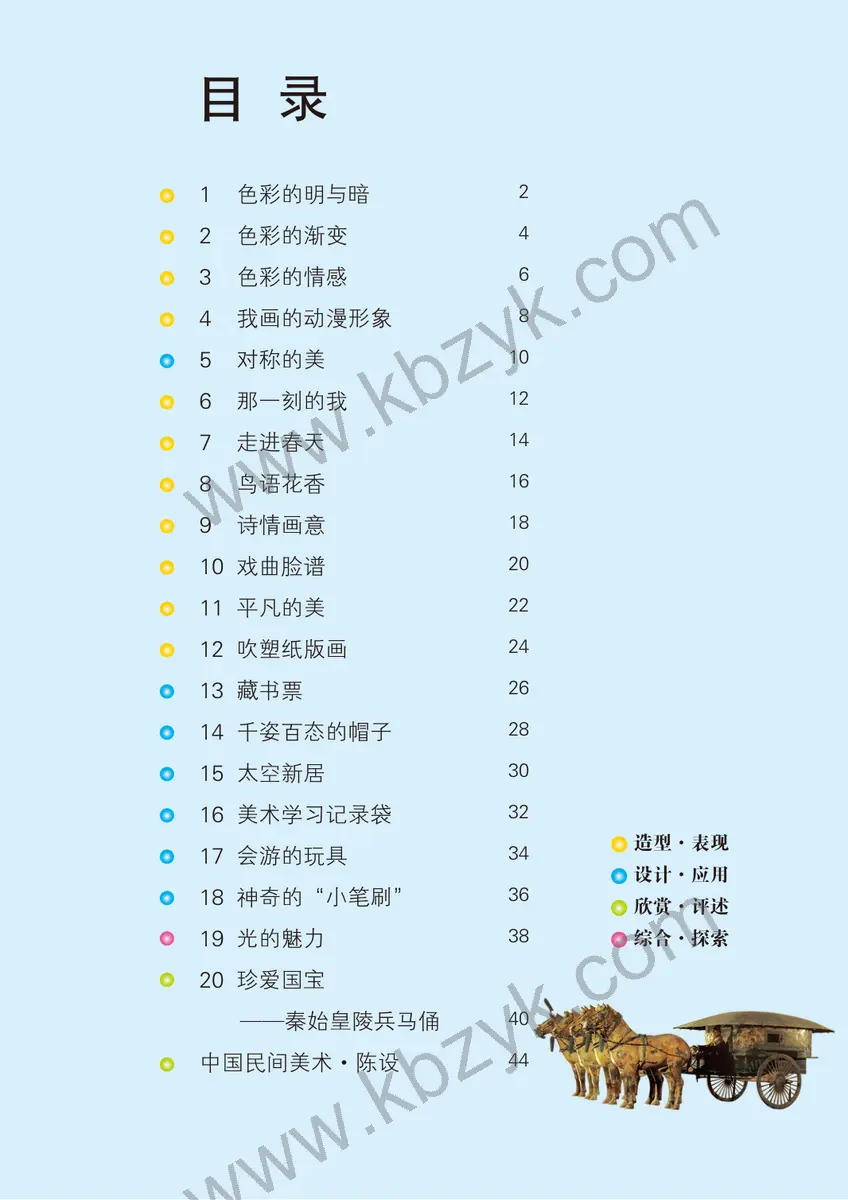 鲁教版五四制四年级美术上册
