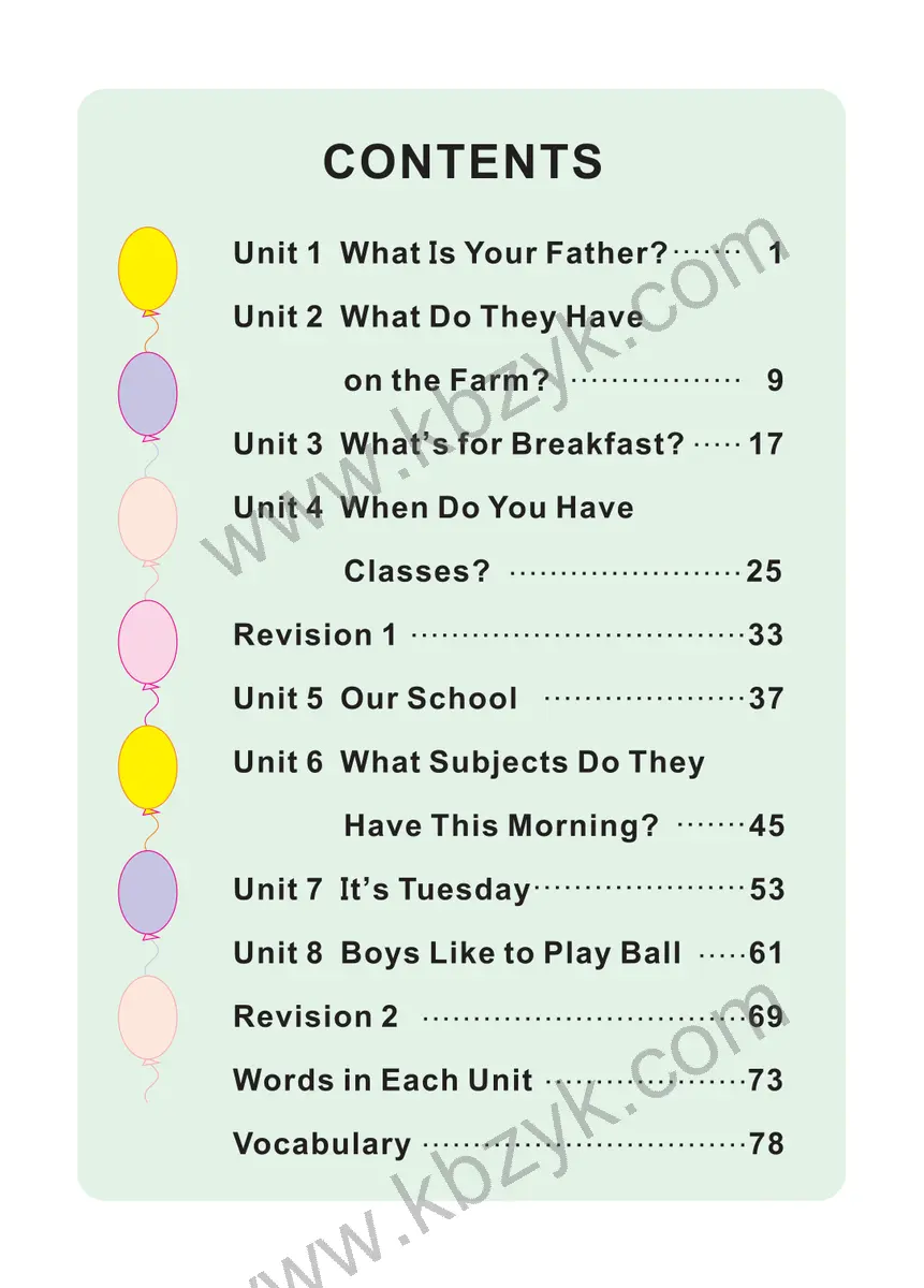 陕旅版四年级英语上册