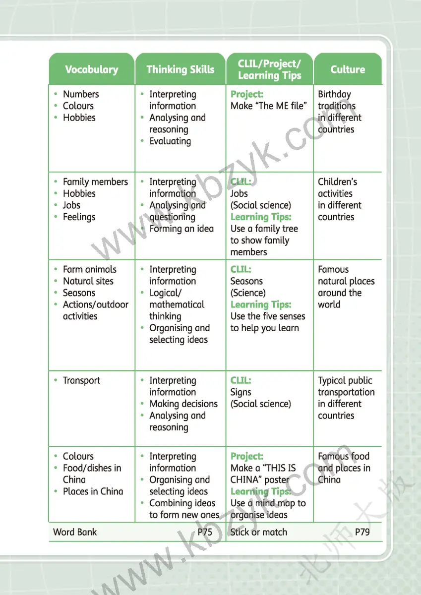 北师大版三年级英语下册