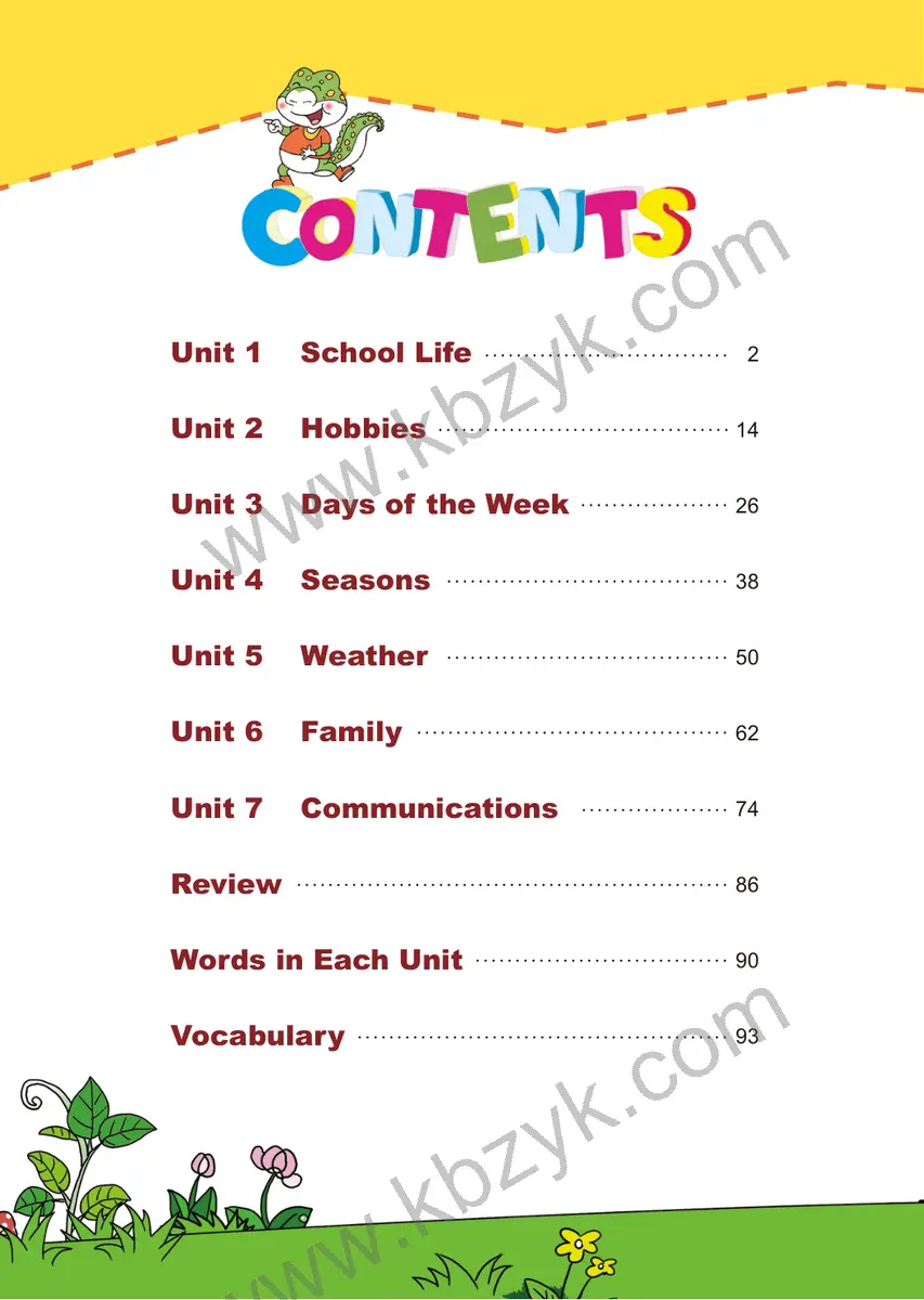 鲁科版五四制四年级英语上册