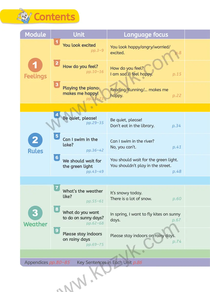 湘教版四年级英语上册