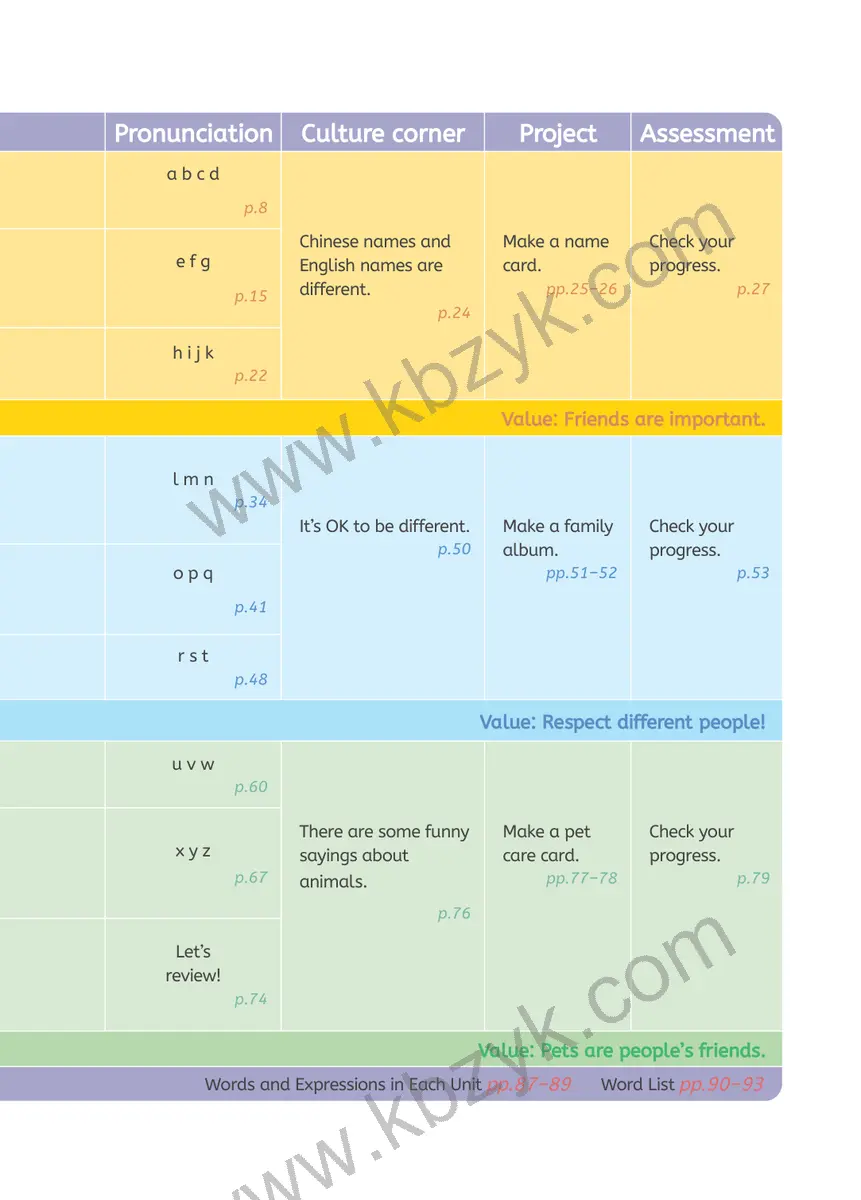 湘教版三年级英语上册