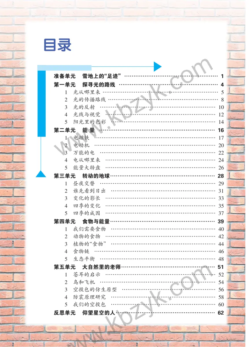 大象版五年级科学下册