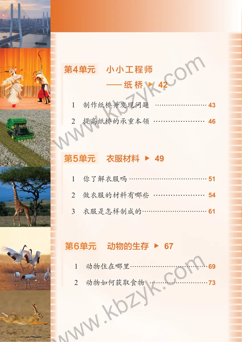 沪科版五四制二年级科学上册