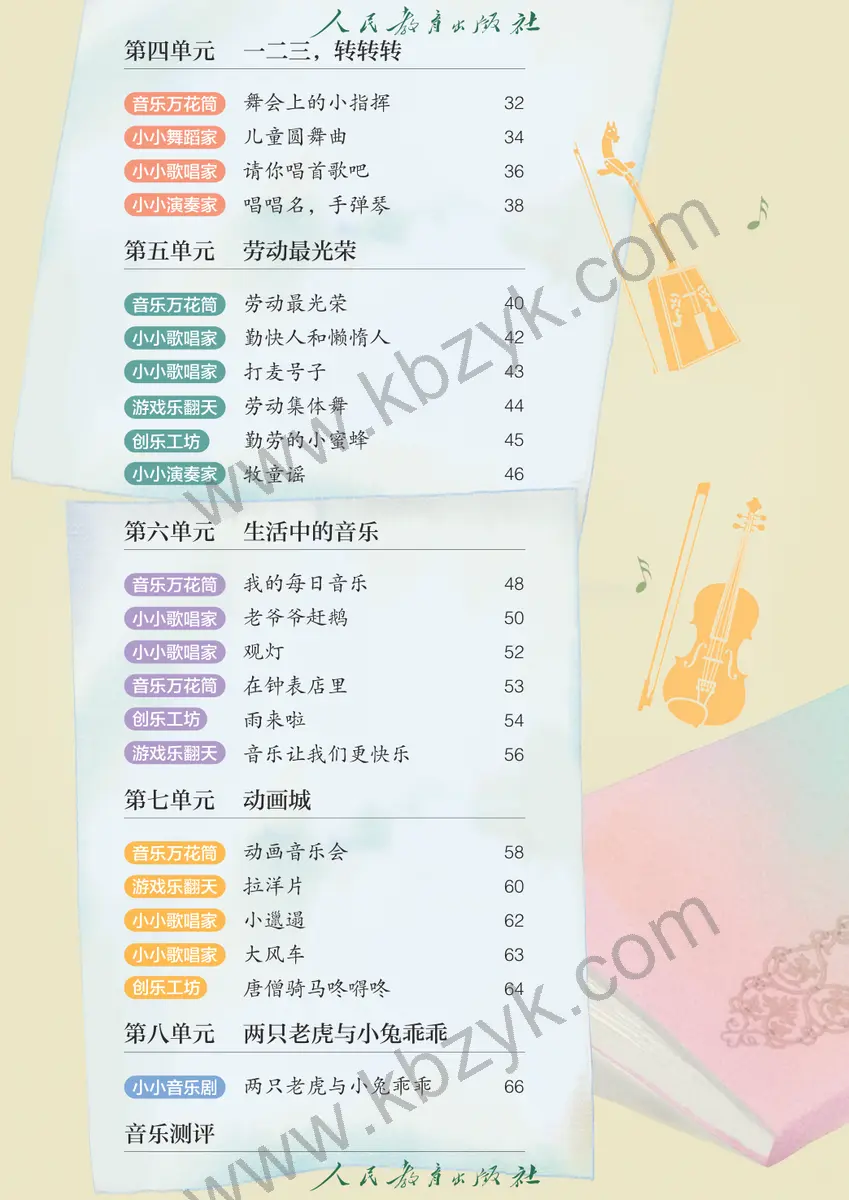 人教版一年级音乐下册