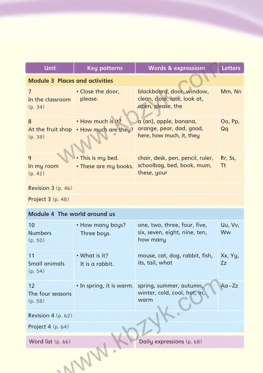 沪教版三年级英语上册