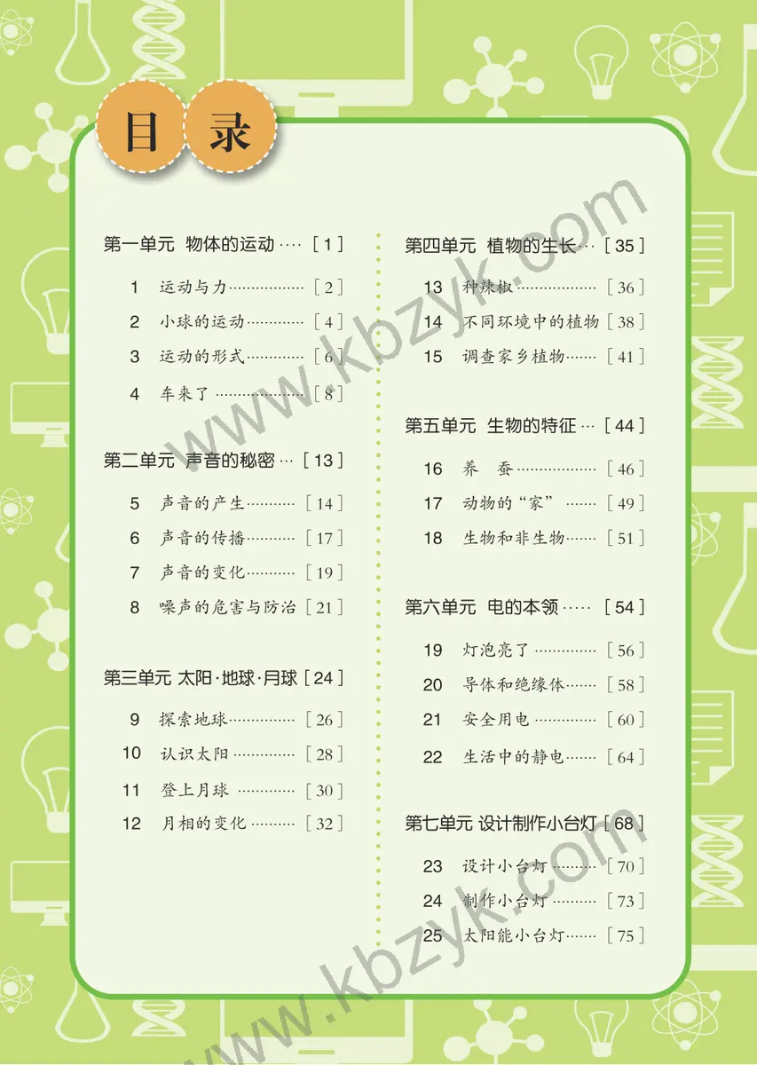 青岛版四年级科学下册