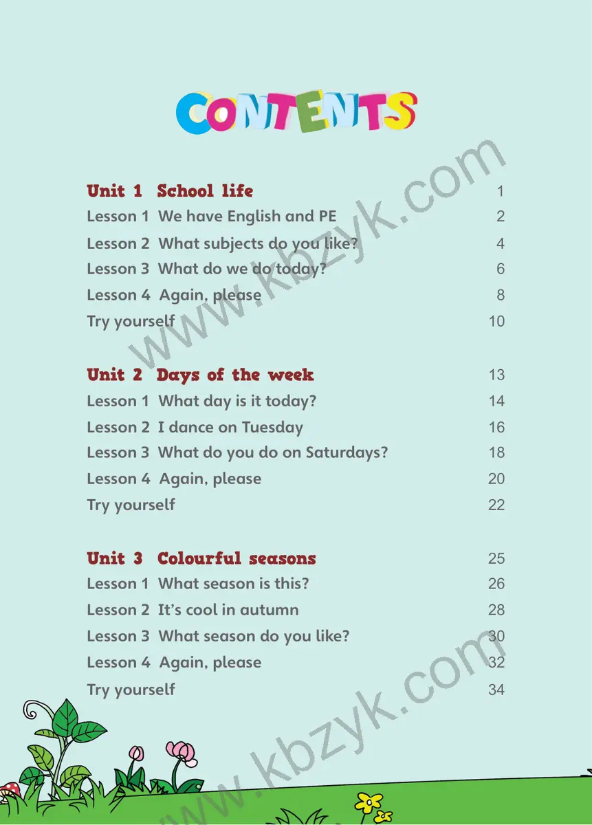 鲁科版五四制四年级英语上册