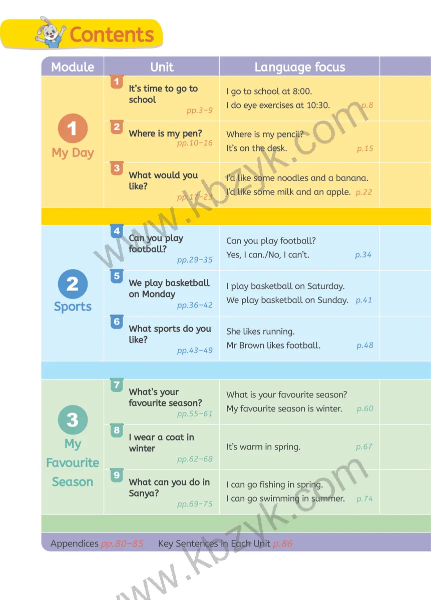 湘教版三年级英语下册