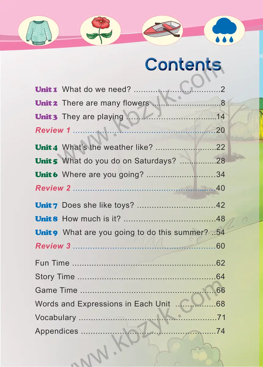 湘教版四年级英语下册