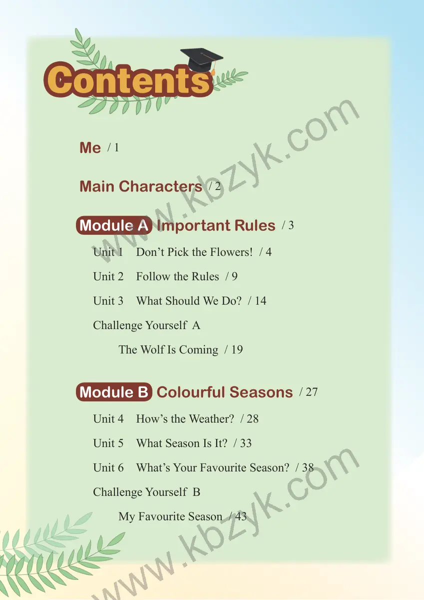 川教版四年级英语上册