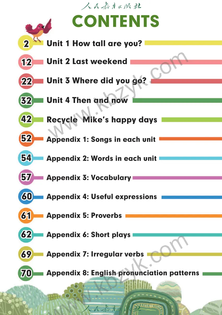 人教版六年级英语下册