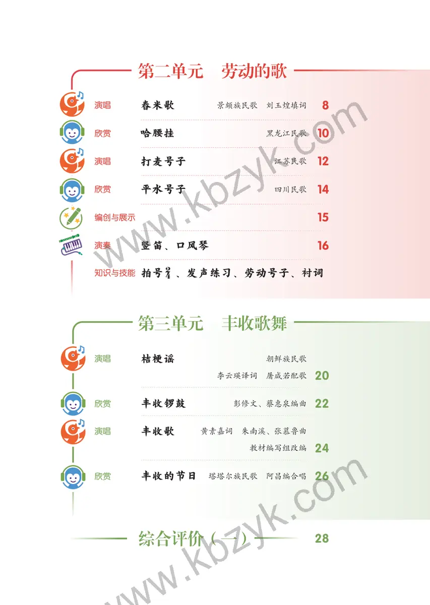 人音版三年级音乐上册