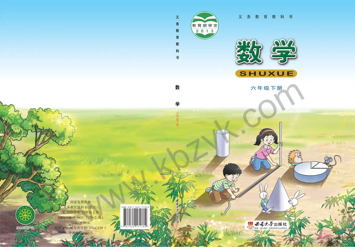 西南大学版六年级数学下册
