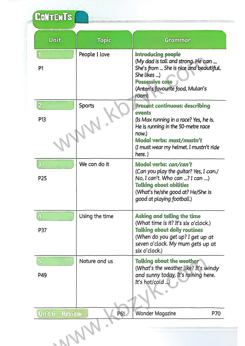 北师大版四年级英语下册